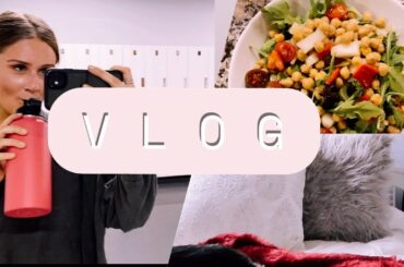 VLOG: getting my brows done, gym, room cleanup, healthy chickpea salad recipe