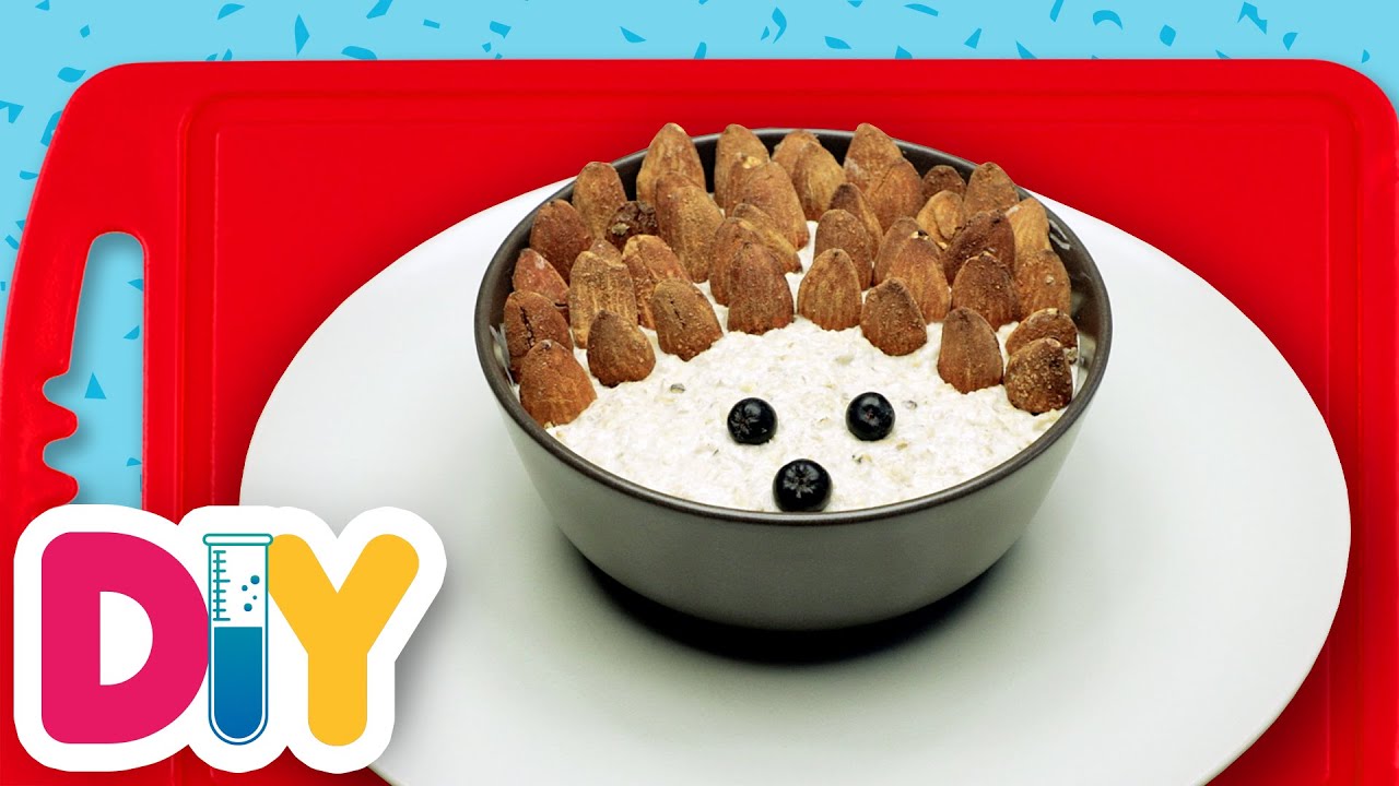 HEDGEHOG | Oatmeal Recipe with Almonds | Food Art | Healthy-n-Yummy | DIY Labs HEDGEHOG | Oatmeal Recipe with Almonds | Food Art | Healthy-n-Yummy | DIY Labs