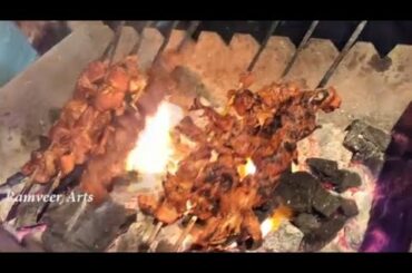 Charcoal Grilled Chicken tikka || Healthy Street Food || Chicken Tikka Recipe || Kebab Recipe Home