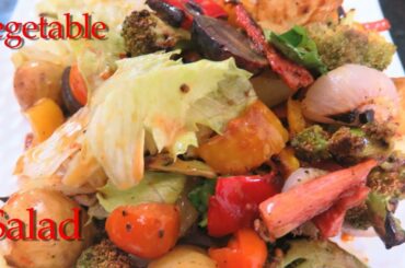 भुना हुआ स्वादिष्ट और हेल्दी सलाद || Roasted Vegetables Salad || Easy Baked Salad Recipe ||