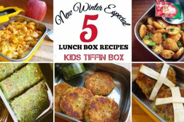 5 new Tiffin recipes for kids |Lunch box Ideas Indian | Macaroni | Parantha | Cutlet | Idli | Burger