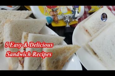 5 Easy & Delicious Sandwich Recipes | Indian Sandwich Recipe For Kids | ENGLISH SUBTITLE