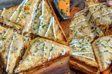 Triple Layer Melting Cheese Sandwich | Street Food Recipe | Cheese Sandwich | Asian Cooking