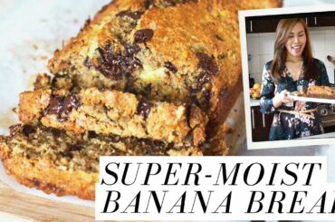 SUPER-MOIST BANANA BREAD -- refined-sugar free