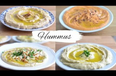Easy & Healthy HUMMUS| 4 ways, Better Than Store-Bought