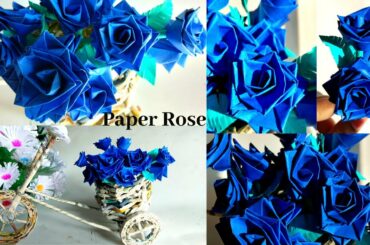 DIY Paper Rose Making | How to make paper roses | Easy & Simple Paper craft.