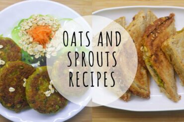 Oats Sprouts Tikkis || Oats Sprouts Sandwich || Healthy Weight Loss Recipes