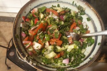 Lebanese Fattoush Salad Recipe: How To Make A Arabic Middle Eastern Healthy Salad Recipe: RV Cooking