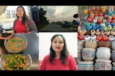 सेरेमिक गमलों की खरीदारी,2 Lunch Recipes,Thursday vlog, Anvesha's creativity