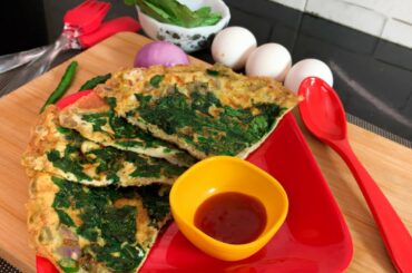 SPINACH/PALAK Omelette Recipe | Healthy Breakfast Meal| Diet Food