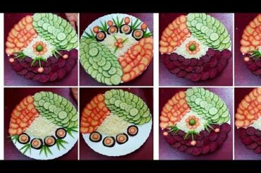 2 Beautiful salad decorations ideas for Dinner/Lunch by neelamkirecipes