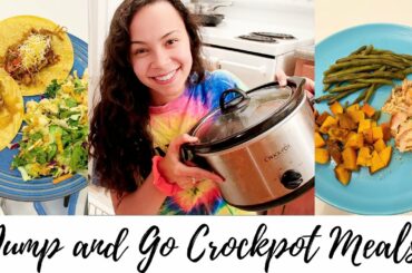 DUMP AND GO SLOW COOKER MEALS | EASY, HEALTHY DINNER IDEAS FOR BUSY MOMS