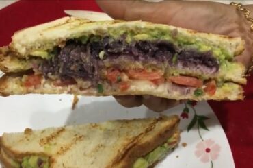 Avocado&cabbage toast | breakfast recipe | Guacamole sandwich | kids special | 5min recipe