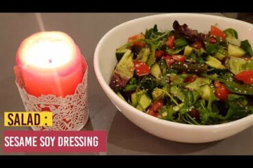 Salad With Sesame & Soy Sauce Dressing 🥗 Healthy Salad Recipe