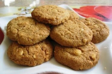Peanut Butter Cookies, Healthy Snack, Recipe for healthy foods  - Ahbonbon