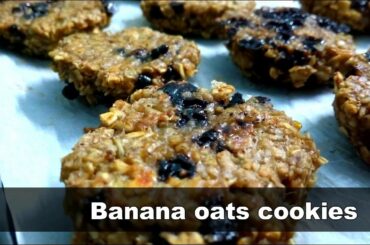 Two healthy oatmeal cookies recipe / Banana oats cookies / Date oats cookies