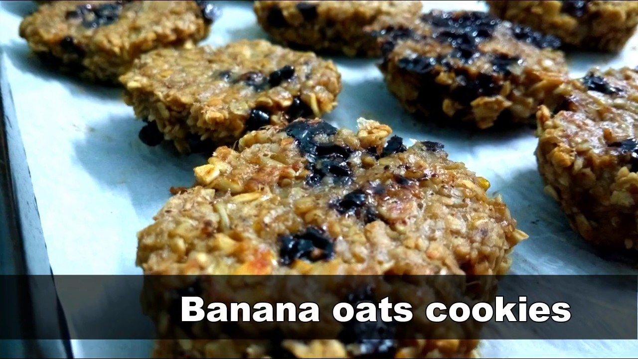 Two healthy oatmeal cookies recipe / Banana oats cookies / Date oats cookies Two healthy oatmeal cookies recipe / Banana oats cookies / Date oats cookies