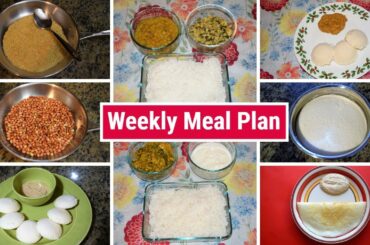Weekly meal planning in Tamil | Weekly menu planning | Time Management Tips | Pre-Preparation tips