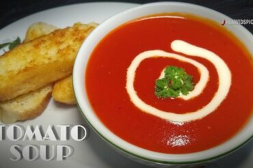 Tomato Soup Recipe || Garlic Bread Recipe || Tomato Soup with Garlic Bread Recipe || Funwidspices