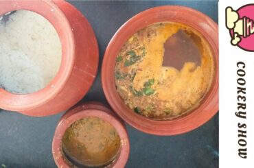 MURUNGAI KEERAI SAMBAR/PARUPPU THANNI RASAM/HEALTHY MUD POT COOKING/LUNCH MENU