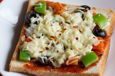 healthy Bread Pizza Recipe in Hindi | Bread Pizza Recipe - Bread Pizza on tava video | without oven