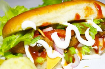 Veg Hot Dog Recipe Indian | Subway like Sandwich Recipe | Vegan Recipe | Kanak's Kitchen