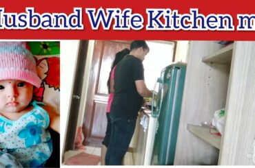 Husband Wife Sath Sath Kitchen Me || Making Green Mug Dosa Healthy Breakfast || Happiness With Pranu