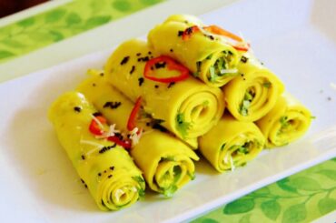 How to make Khandvi in Pressure Cooker Paturi or Suavari Video Recipe by Bhavna | Quick & Easy