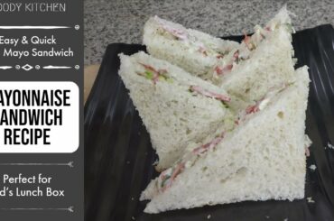 Mayonnaise Sandwich Recipe | Veg. Mayo Salad Sandwich