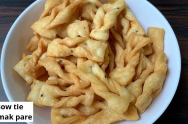 Bow tie Namak Pare recipe | Nimki | Namak Pare | Flavours Of Food