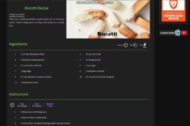Biscotti Recipe Video Guide  - Printable Biscotti Recipe Link In Description