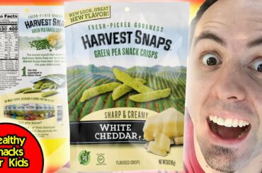 HEALTHY SNACK IDEAS FOR KIDS | Harvest Snaps Snapea Crisps White Cheddar Review