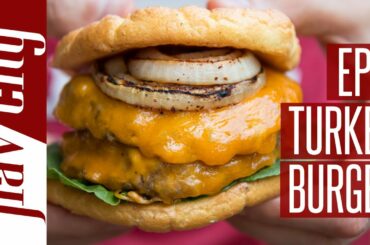 Epic Low Calorie Turkey Burger With Cloud Bread Bun