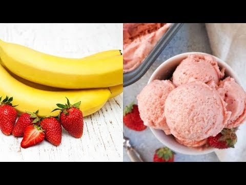 Strawberry Ice-Cream- Homemade Banana Strawberry Ice-Cream. Strawberry Ice-Cream- Homemade Banana Strawberry Ice-Cream.