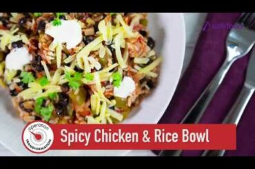Spicy chicken and rice bowl