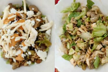 GREEK /CAESAR SALAD Recipe Healthy Diet on Sunday Lunch || Pasta Salad for Kids Tiffin - Breakfast