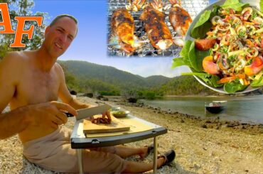 How to catch squid Healthy Squid Salad Recipe Overnighter EP.460