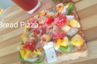 Bread Pizza || How to make Pizza on Tawa || Snacks for Kids || Recipe 14
