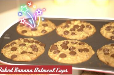 Baked Banana Oatmeal Muffin Cups | Healthy Meal Replacement