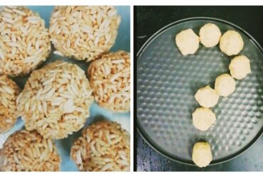 2  in 1 recipe  - Pori kadalai urundai - pori urundai -  healthy  snacks- karthigai  deepam  recipe