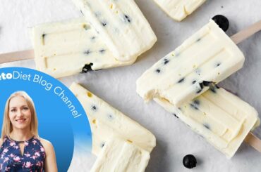 Super Creamy Vanilla & Berry Keto Popsicles