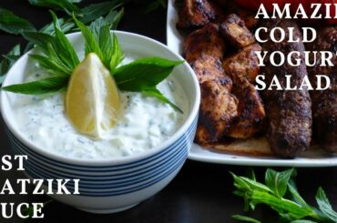 BEST TZATZIKI RECIPE - HOW TO MAKE TZATZIKI - EASY COLD YOGURT SALAD