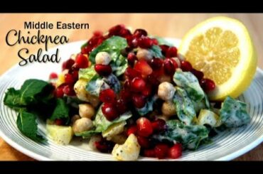 Easy & Healthy Chickpea Salad (Middle Eastern Inspired) 334 Calories
