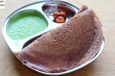 Crispy Ragi Dosa With Sprouted Ragi Flour (Ragi Powder)- Weight Loss Millet Recipes | Skinny Recipe