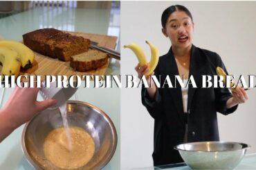 HIGH PROTEIN BANANA BREAD I quick, easy and healthy