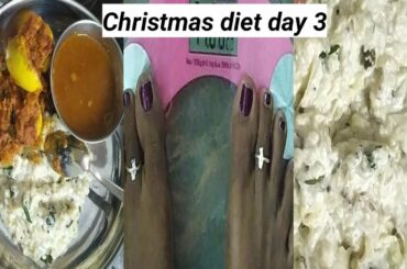 Christmas diet day 3, tasty and healthy lunch and dinner recipe, suraikai curd rice