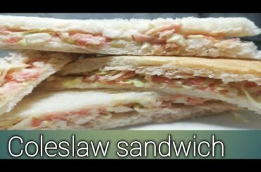 Coleslaw recipe / coleslaw sandwich recipe with English subtitles