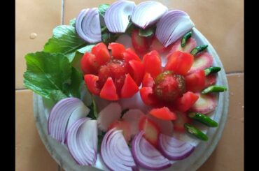 Salad decoration/ beautiful 🍅 tomato flower