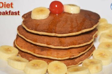 Banana Pancakes Low-fat Recipe | Healthy Breakfast Recipe | Life with Amna