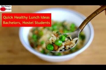 Quick Healthy Lunch Recipe For Hostlers, PG Students, Bachelors -Hostel Lunch Ideas | Skinny Recipe